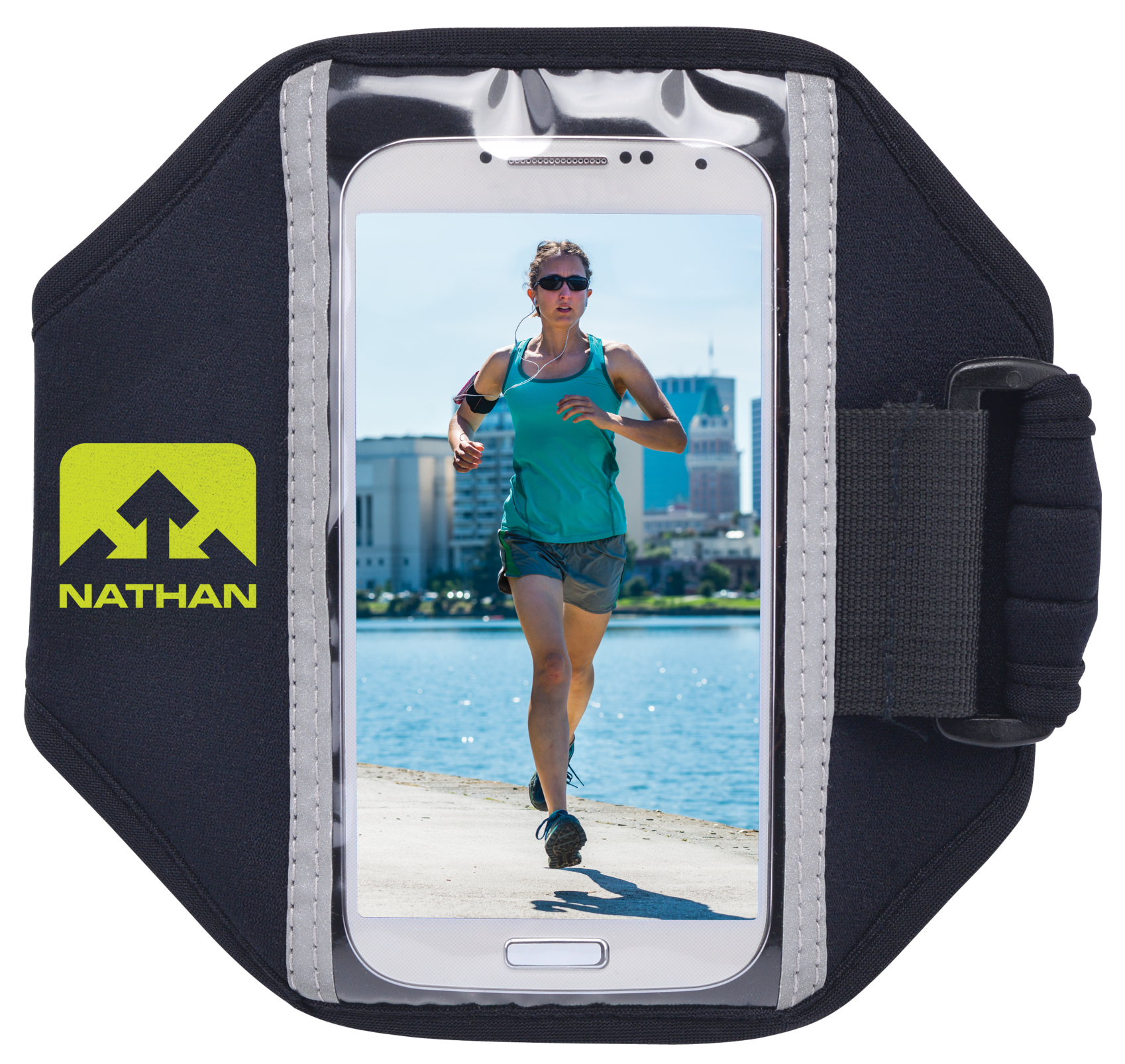 Nathan Super 5K Smartphone Armband - Black/Grey - BLACK/GREY